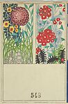 Decorative Design with Flowers (Schmuckkarte mit Blumen)