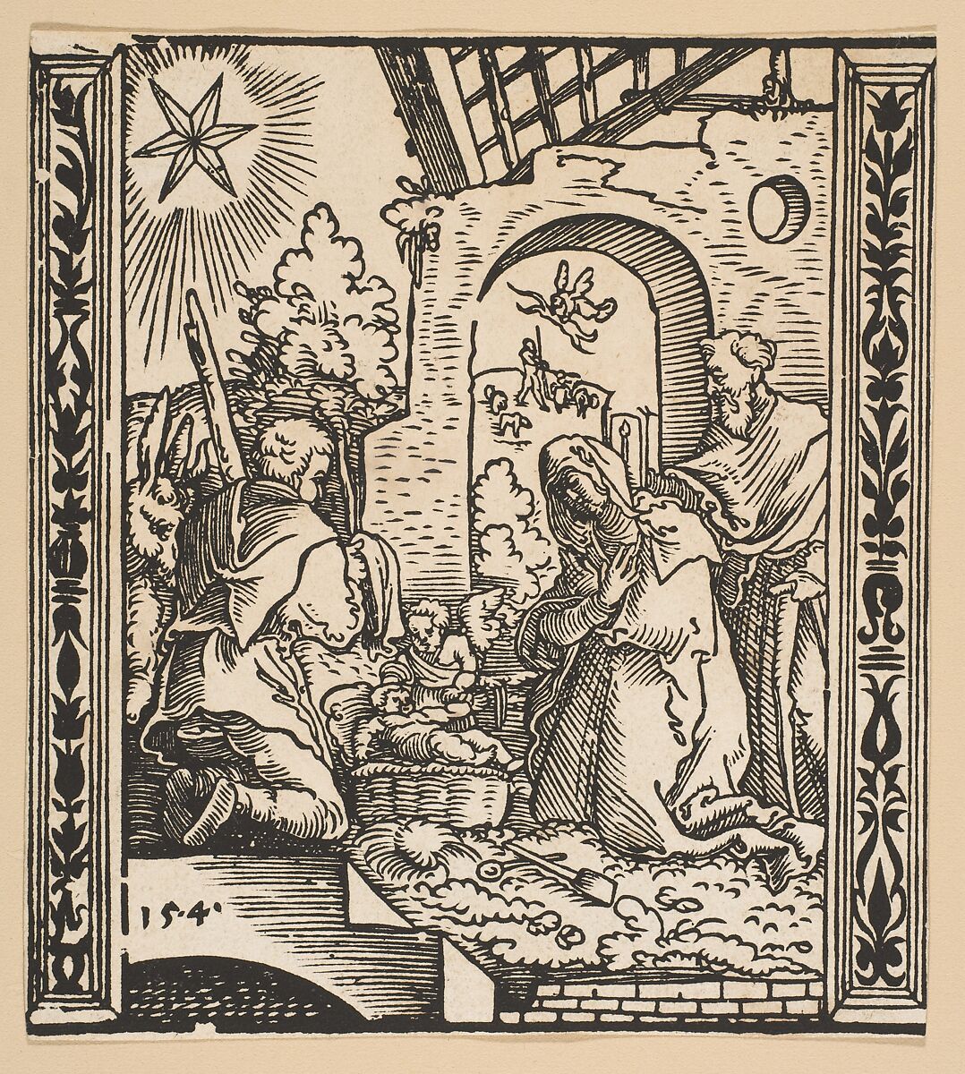 The Nativity (copy), After Albrecht Dürer (German, Nuremberg 1471–1528 Nuremberg), Woodcut 