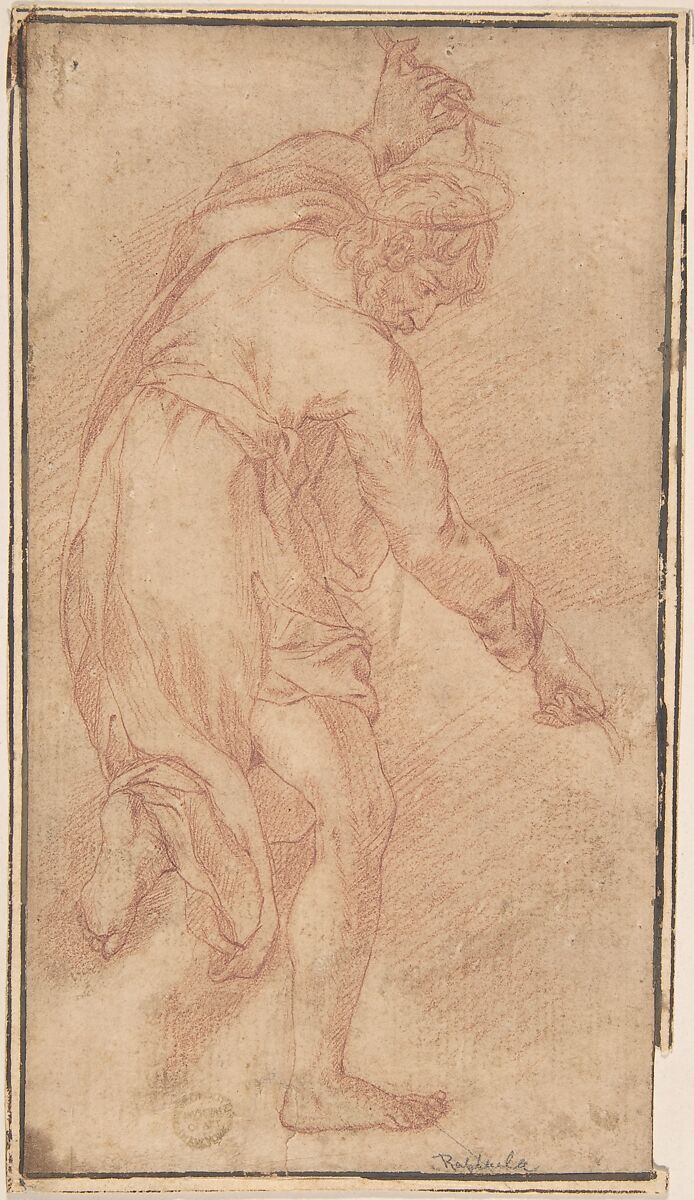 Saint Peter as a Fisherman, Anonymous, Italian, 16th century, Red chalk 