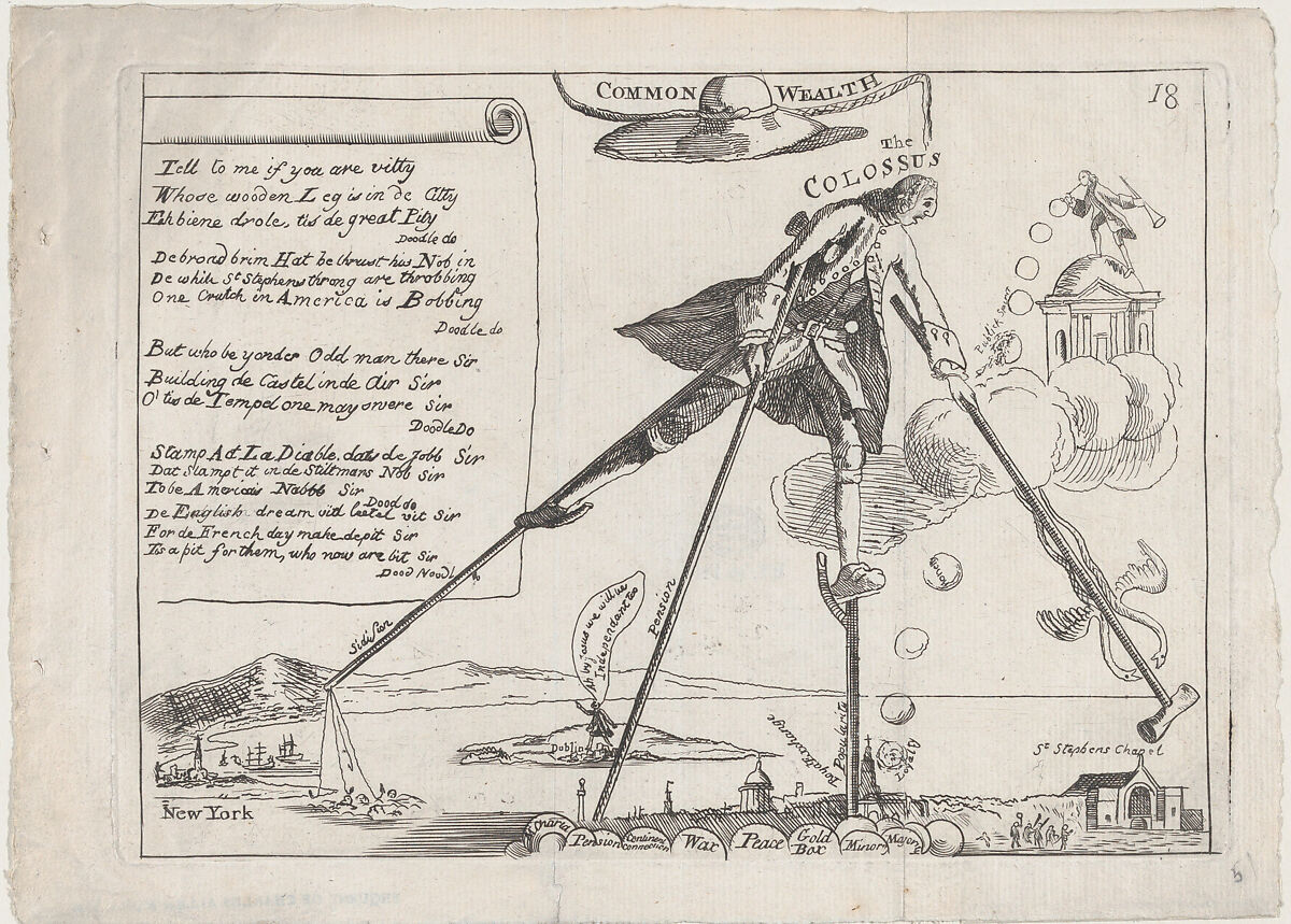 Common-Wealth, The Colossus, Anonymous, British, 18th century, Etching 