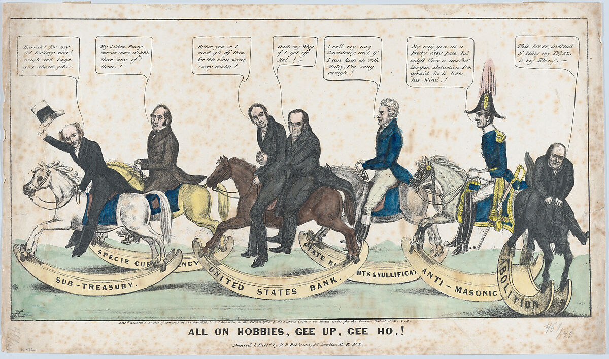All on Hobbies, Gee Up, Gee Ho!, Edward Williams Clay (American, Philadelphia, Pennsylvania 1799–1857 New York), Lithograph, hand-colored 