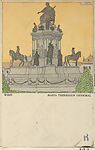 Vienna: Maria Theresa Monument (Wien: Maria Theresien Denkmal), Emil Schmal (Austrian, Vienna 1886–1964 Vienna), Color lithograph 