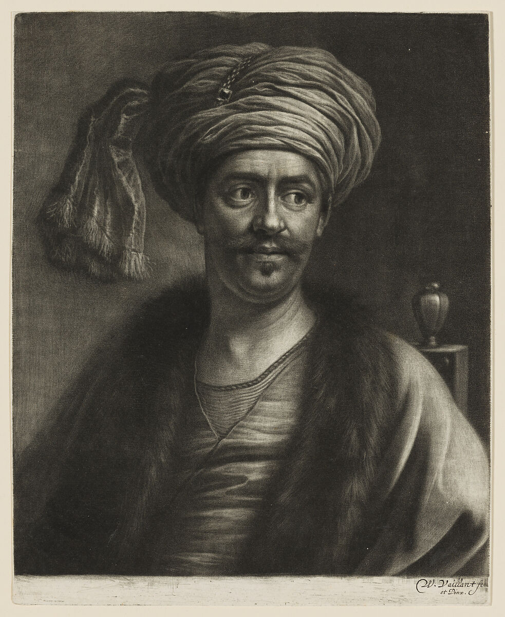 Soliman III, sovereign of the Turkish Empire, Wallerant Vaillant (Dutch, Lille 1623–1677 Amsterdam), Mezzotint; second state of four 