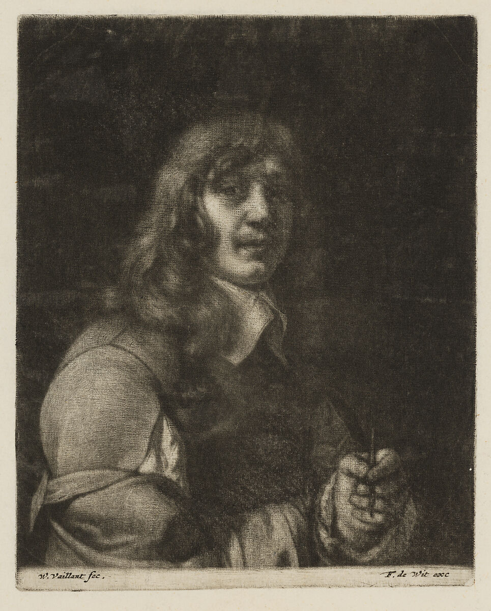 Jacob van der Does, painter, Wallerant Vaillant (Dutch, Lille 1623–1677 Amsterdam), Mezzotint; second state of two 