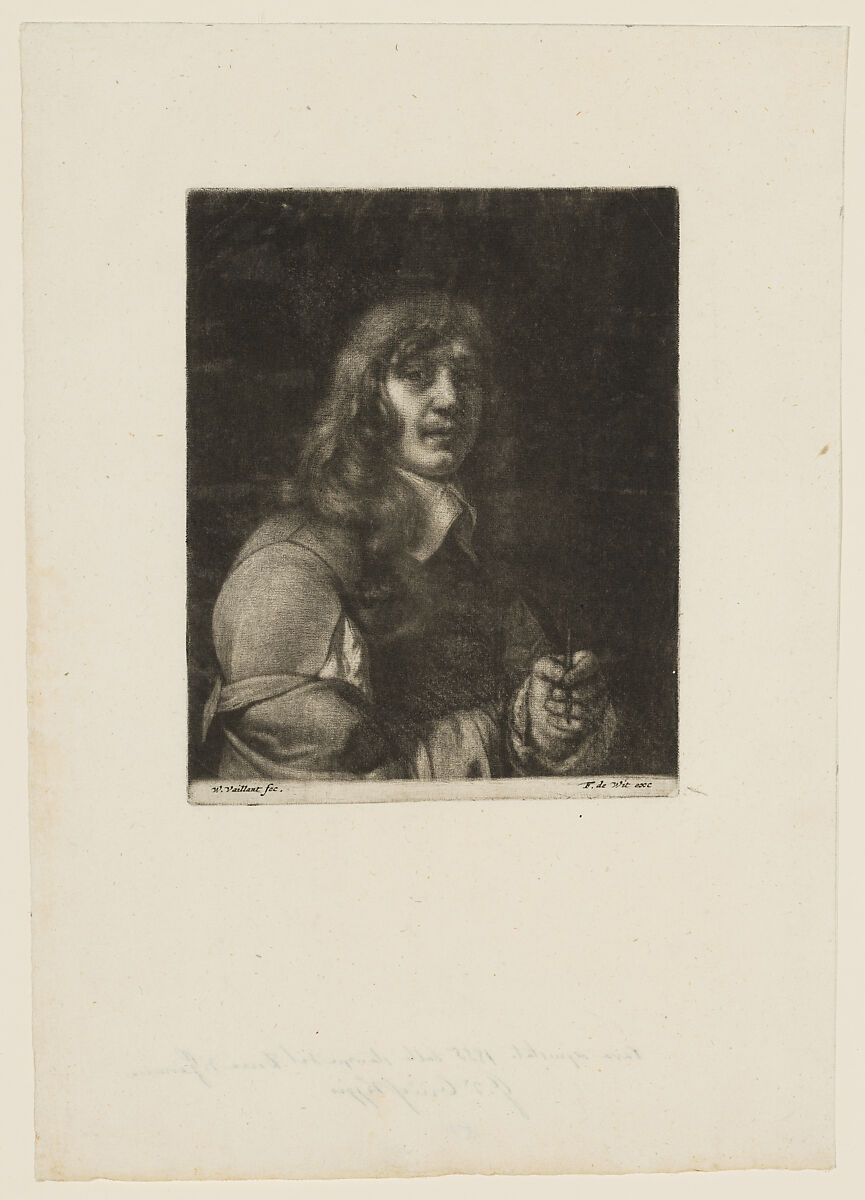 Jacob van der Does, painter, Wallerant Vaillant (Dutch, Lille 1623–1677 Amsterdam), Mezzotint; second state of two