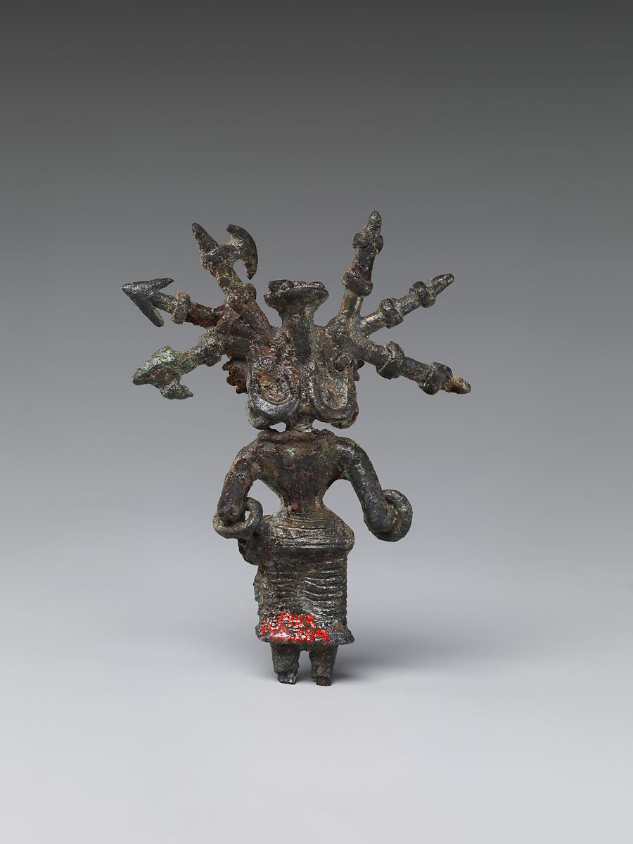 Goddess with Weapons in Her Hair, Copper alloy, North India (possibly Kausambi, Uttar Pradesh)