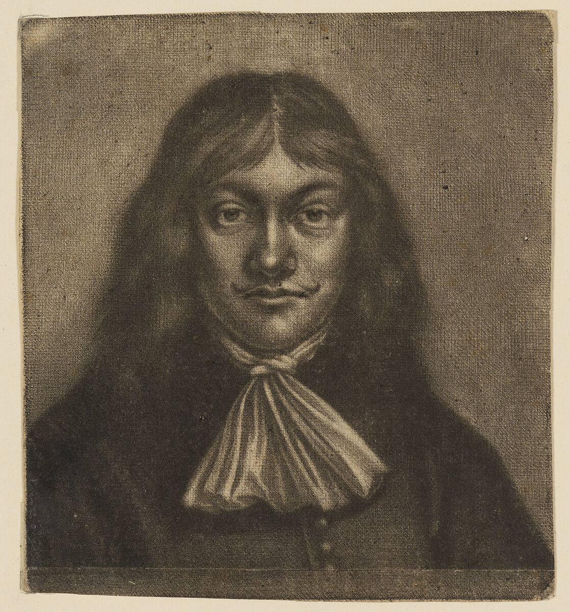 Small Portrait of a Man, Wallerant Vaillant (Dutch, Lille 1623–1677 Amsterdam), Mezzotint 