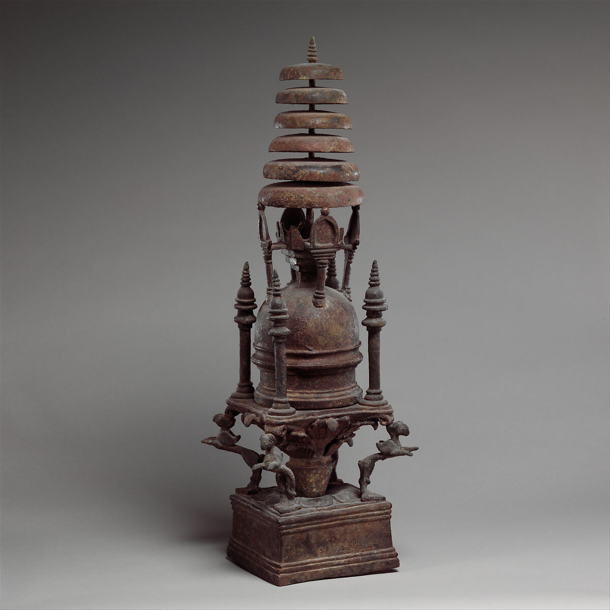 Reliquary in the Shape of a Stupa, Bronze, Pakistan (ancient region of Gandhara) 