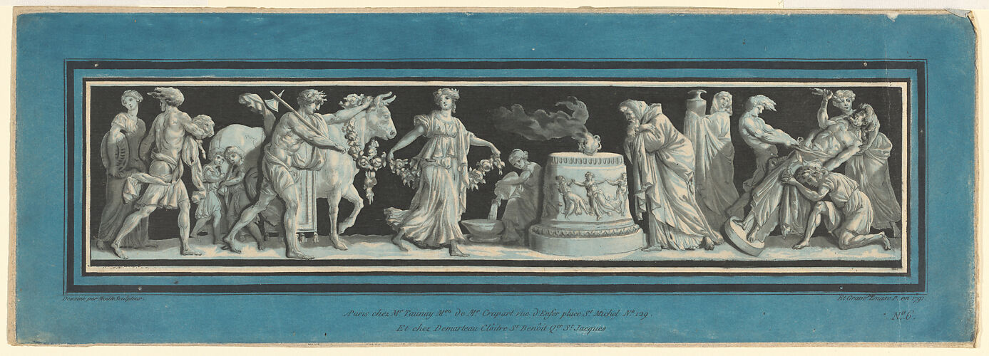 Antique Scene, Sacrifice with Bacchantes, Ancient Sculpture