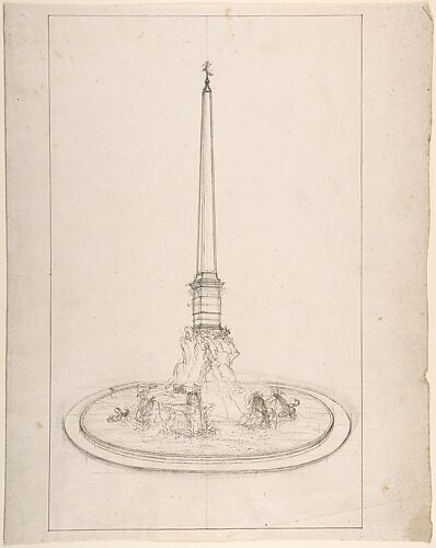 Fountain with Obelisk