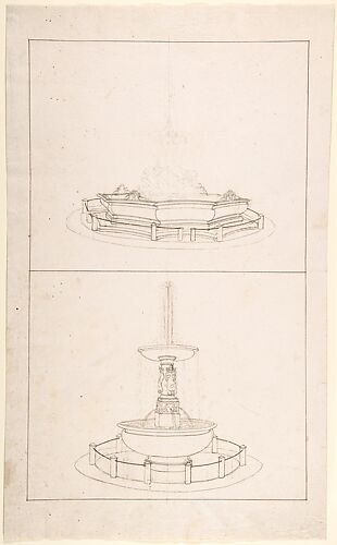 Studies for Two Large Fountains