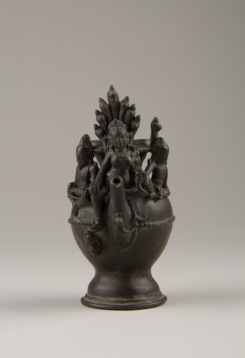 Ritual Ewer with Manasa, the Snake Goddess, Bronze, India (probably Bihar),