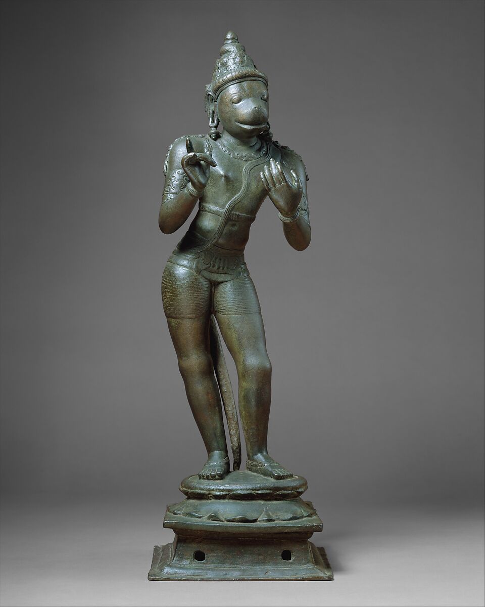 Hanuman Conversing, Copper alloy, India (Tamil Nadu) 