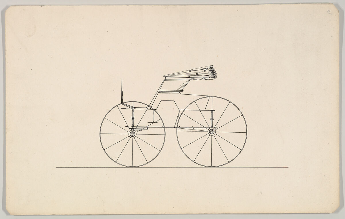 Design for Road Wagon, Brewster &amp; Co. (American, New York), Pen and black ink 
