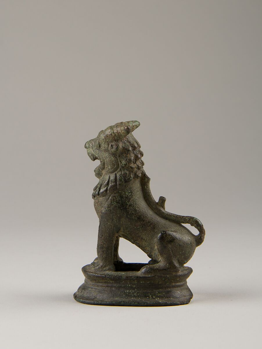 Horned Lion (Vyala), Bronze, India (Tamil Nadu)