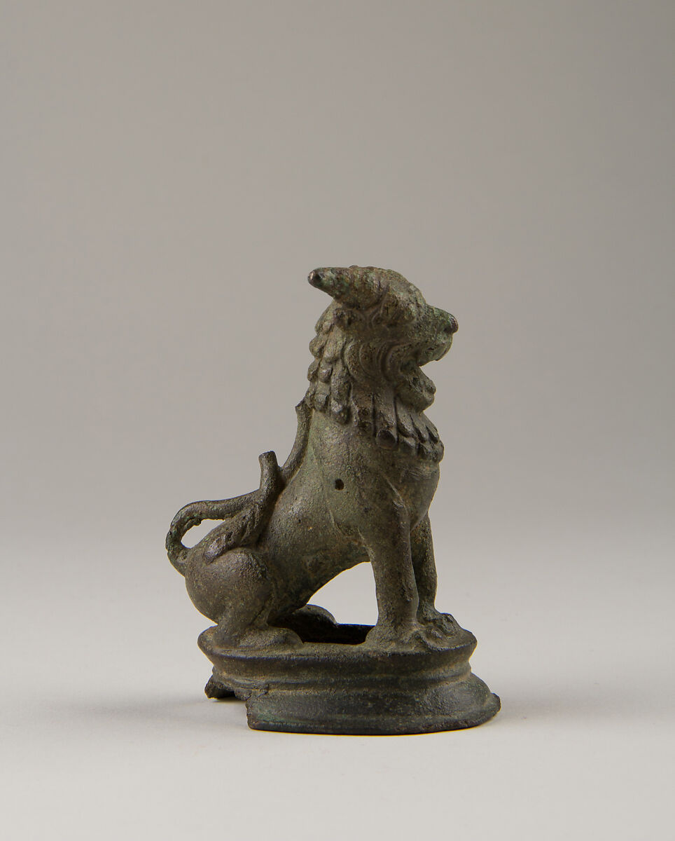 Horned Lion (Vyala), Bronze, India (Tamil Nadu) 