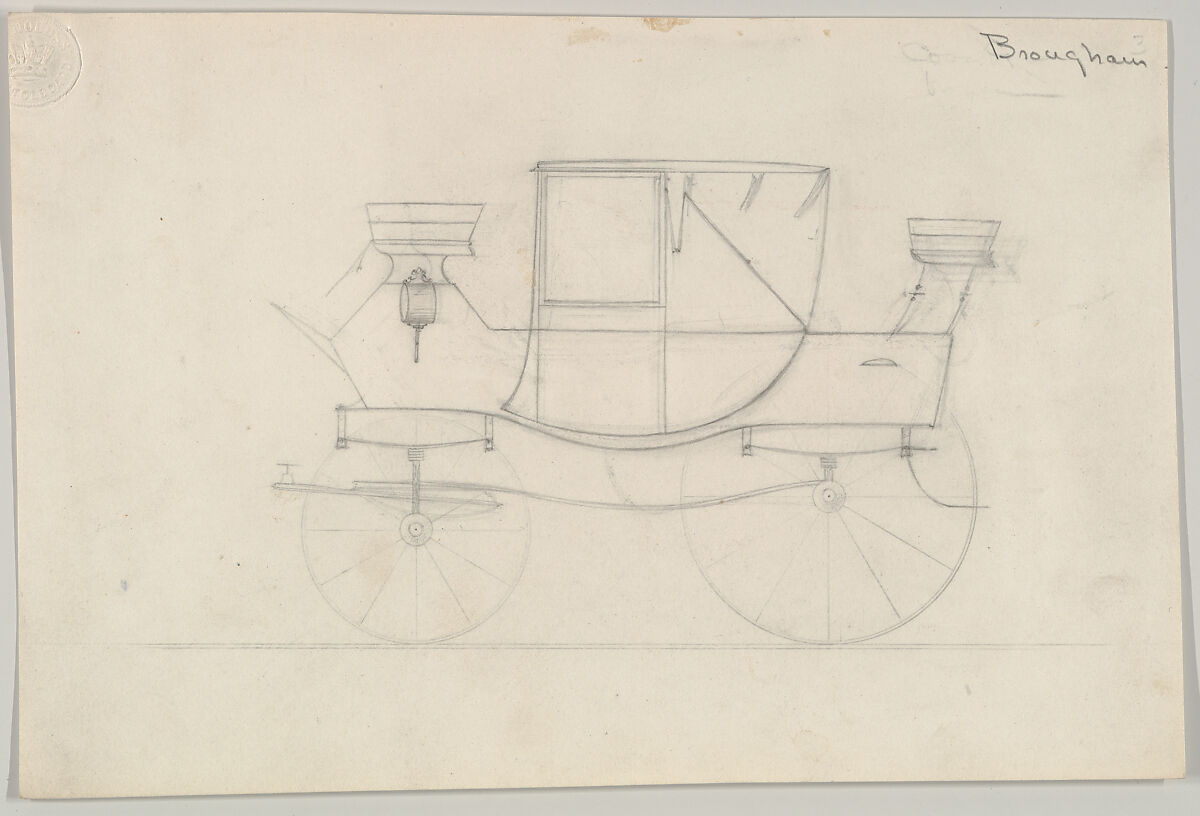 Design for Dormeuse, Brewster &amp; Co. (American, New York), Graphite 