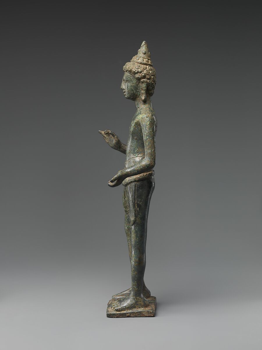 Bodhisattva, possibly Maitreya, Copper alloy with tin, Northeastern Thailand