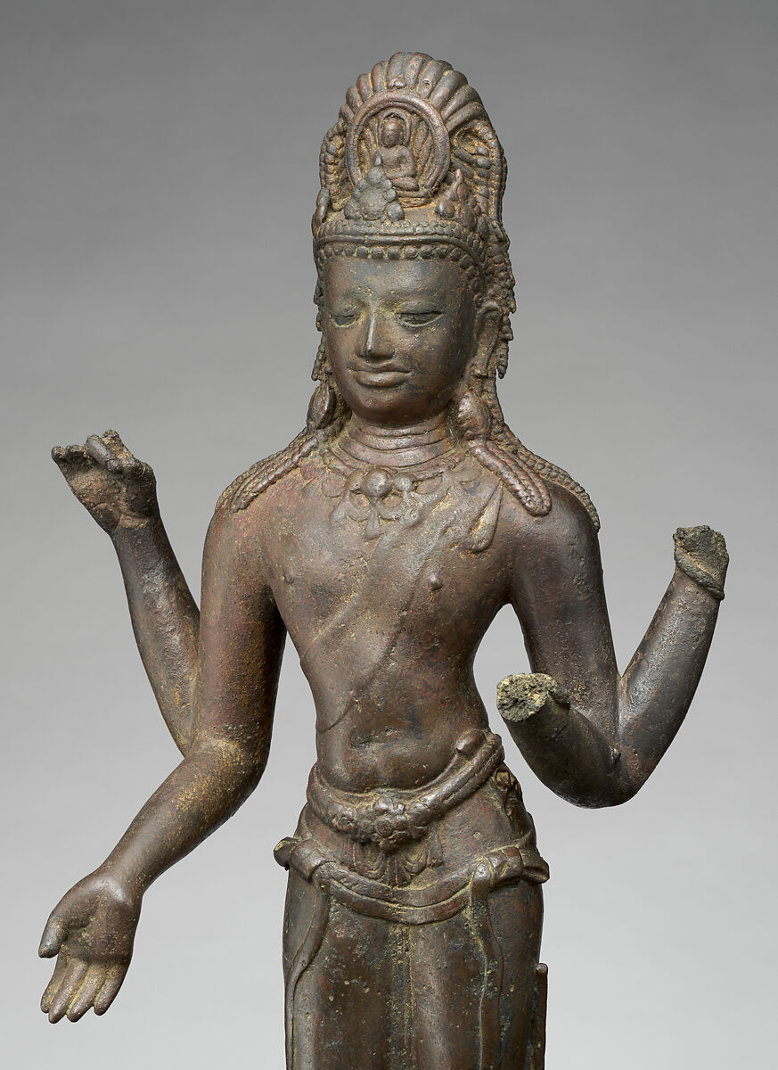 Bodhisattva Avalokiteshvara, Copper alloy, Southern Thailand or Sumatra