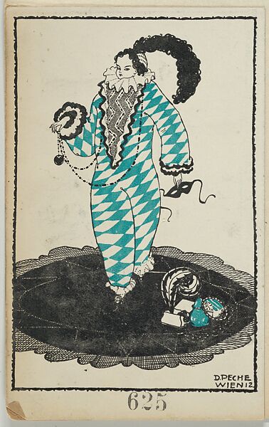 Harlequin (Harlekin), Dagobert Peche (Austrian, St. Michael im Lungau 1887–1923 Mödling bei Wien), Color lithograph 