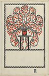 Heart Leaves on Branches, Attributed to Wenzel Oswald (Czech, 1883–after 1934), Color lithograph