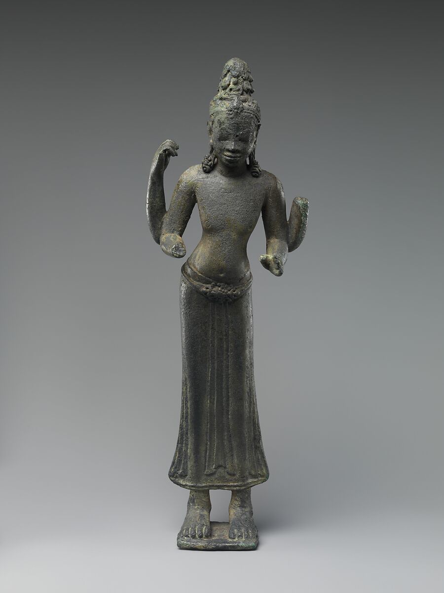 Four-Armed Avalokiteshvara, the Bodhisattva of Infinite Compassion, Bronze, Peninsular Thailand 