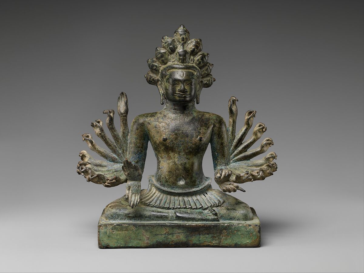 Eleven-Headed Avalokiteshvara, the Bodhisattva of Infinite Compassion, Bronze, Thailand 