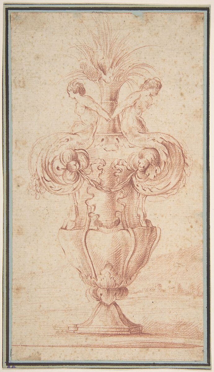 Vase with Two Female Hybrid Figures, Anonymous, French, 18th century 