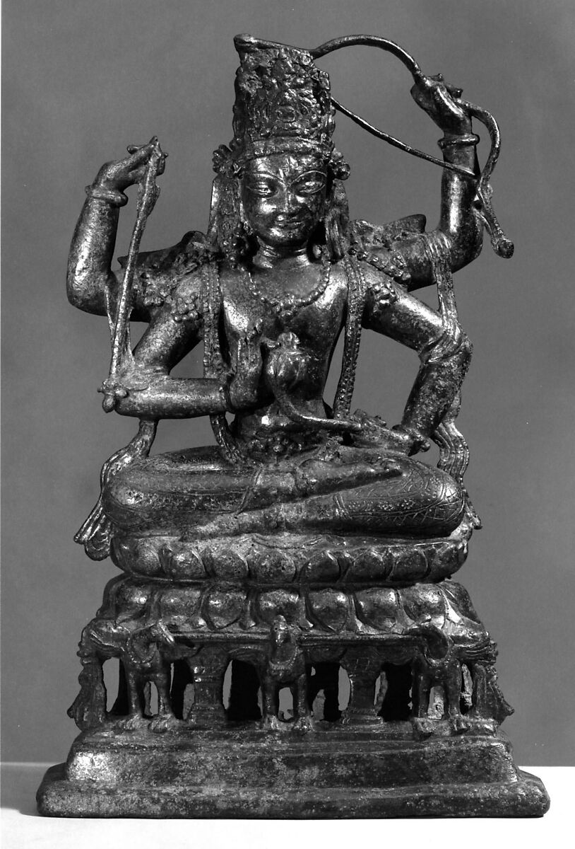 Vajradharma Lokeshvara, Bronze with silver inlay, Pakistan (NW Frontier Province, probably Swat Valley) 