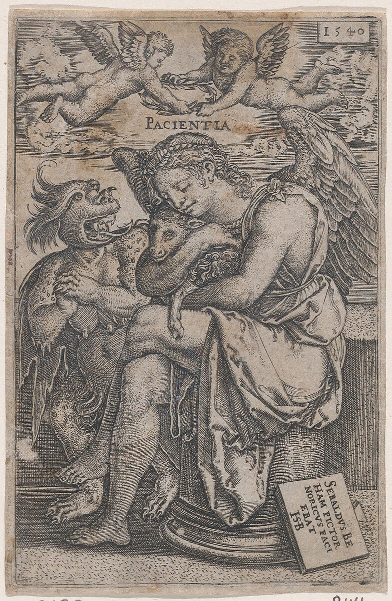Patience, Anonymous, Engraving; reverse copy 