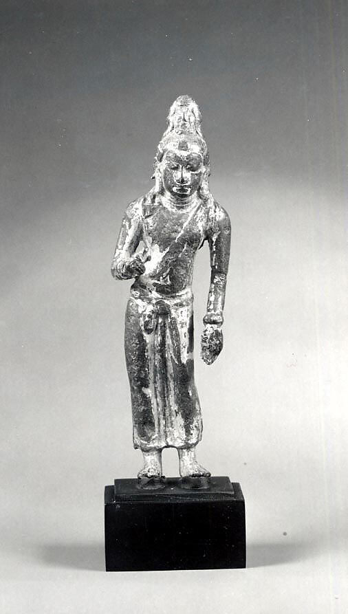 Standing Manjushri, the Bodhisattva of Transcendent Wisdom, Bronze with gilt, Indonesia 