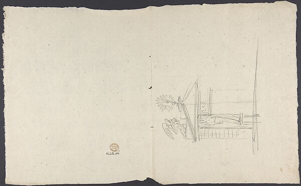 Design for a royal monument, Graphite