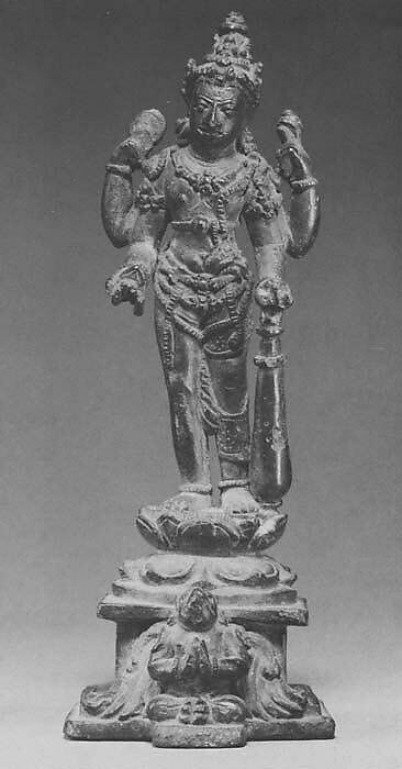 Standing Four-Armed Vishnu, Bronze, Indonesia (Java) 
