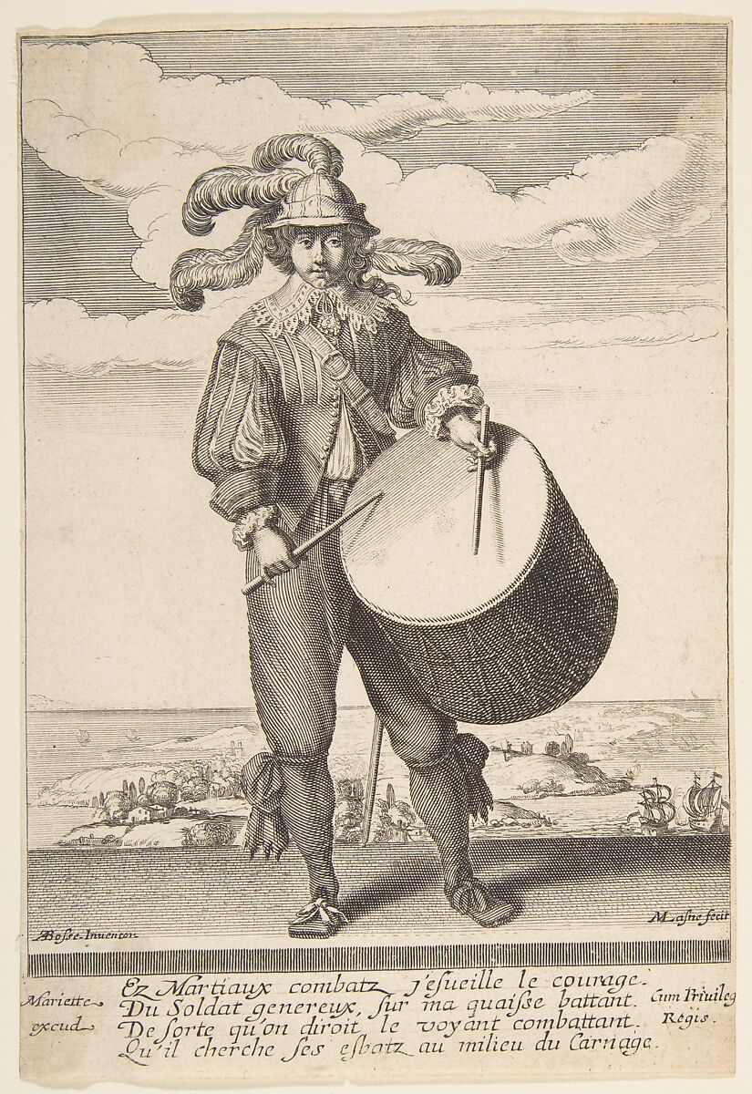 The Drummer, Michel Lasne (French, Caen 1590–1667 Paris), Etching 