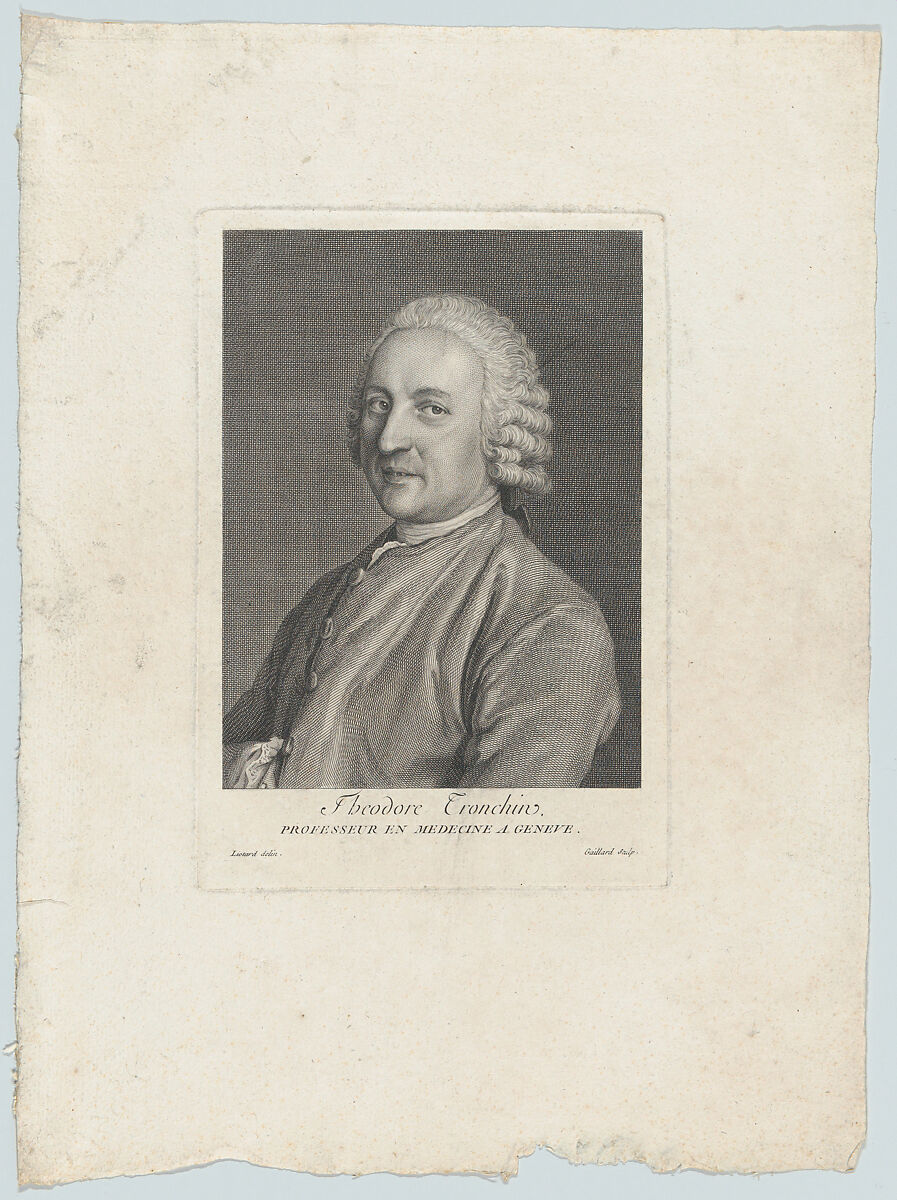Portrait of Théodore Tronchin, René Gaillard (French, ca. 1719–1790 Paris), Etching and engraving 