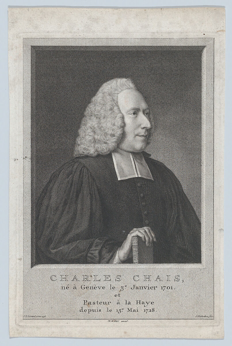 Portrait of Charles Chais, Jacob Houbraken (Dutch, Dordrecht 1698–1780 Amsterdam), Etching and engraving 