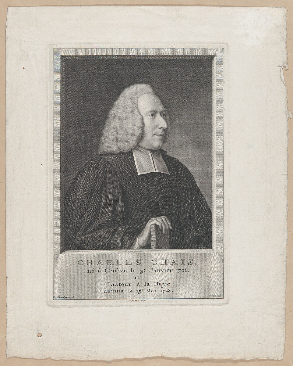Portrait of Charles Chais, Jacob Houbraken (Dutch, Dordrecht 1698–1780 Amsterdam), Etching and engraving 