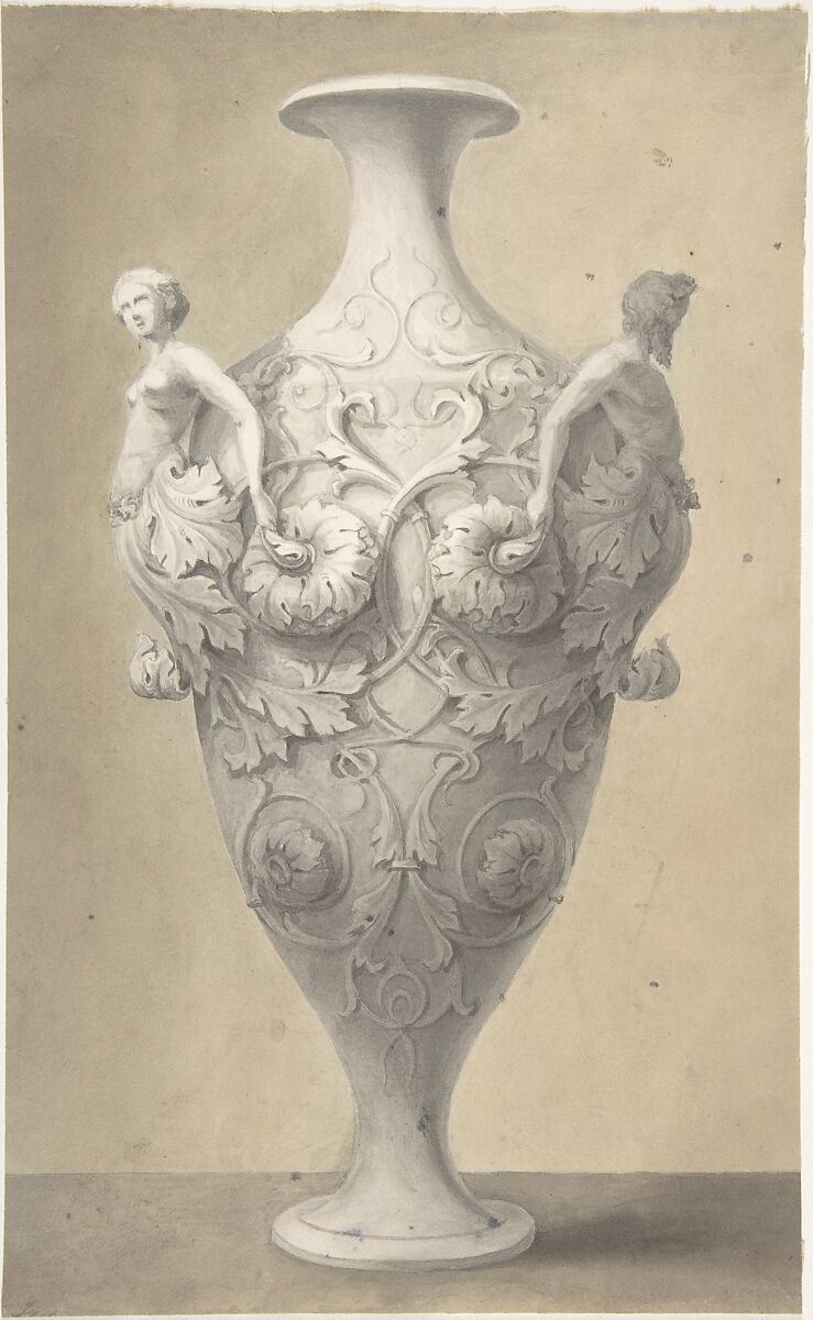 Vase, Anonymous, Italian, 19th century, Wash 