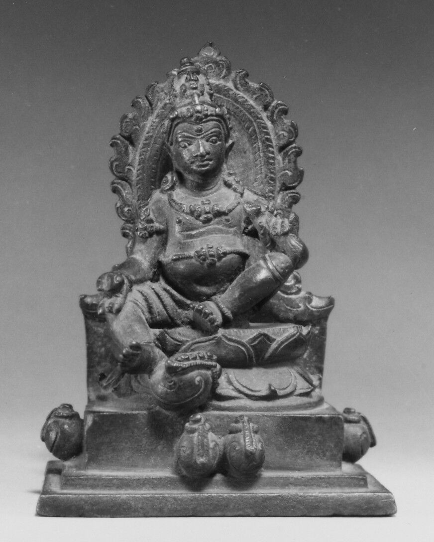Seated Two-Armed Jambhala, the Buddhist God of Wealth, Bronze, Indonesia (Java) 