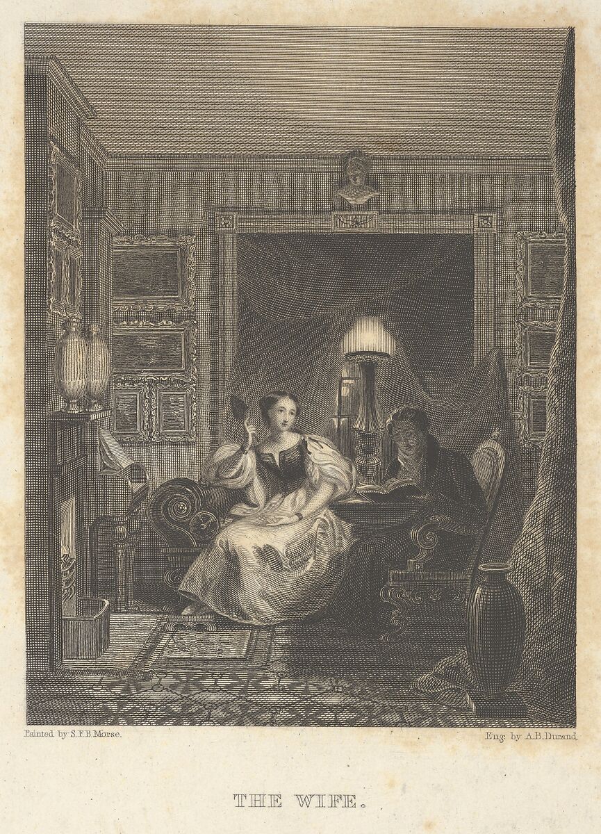 The Wife, Asher Brown Durand (American, Jefferson, New Jersey 1796–1886 Maplewood, New Jersey), Steel engraving 