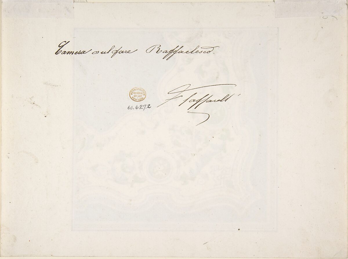 Design for Ceiling Decoration, Anonymous, Italian, 19th century, Watercolor