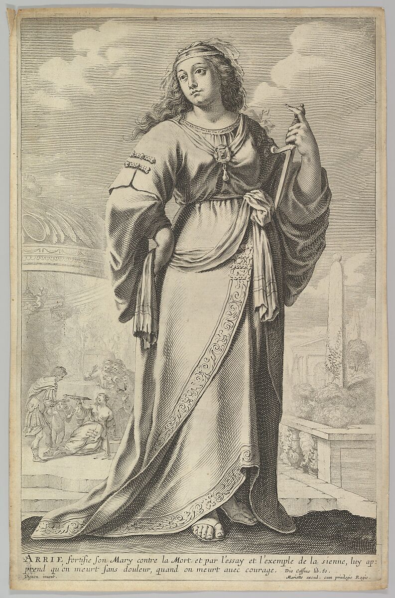 Arrie, Gilles Rousselet (French, Paris 1614–1686 Paris), Engraving (figure by Rousselet) and etching (background by Bosse) 