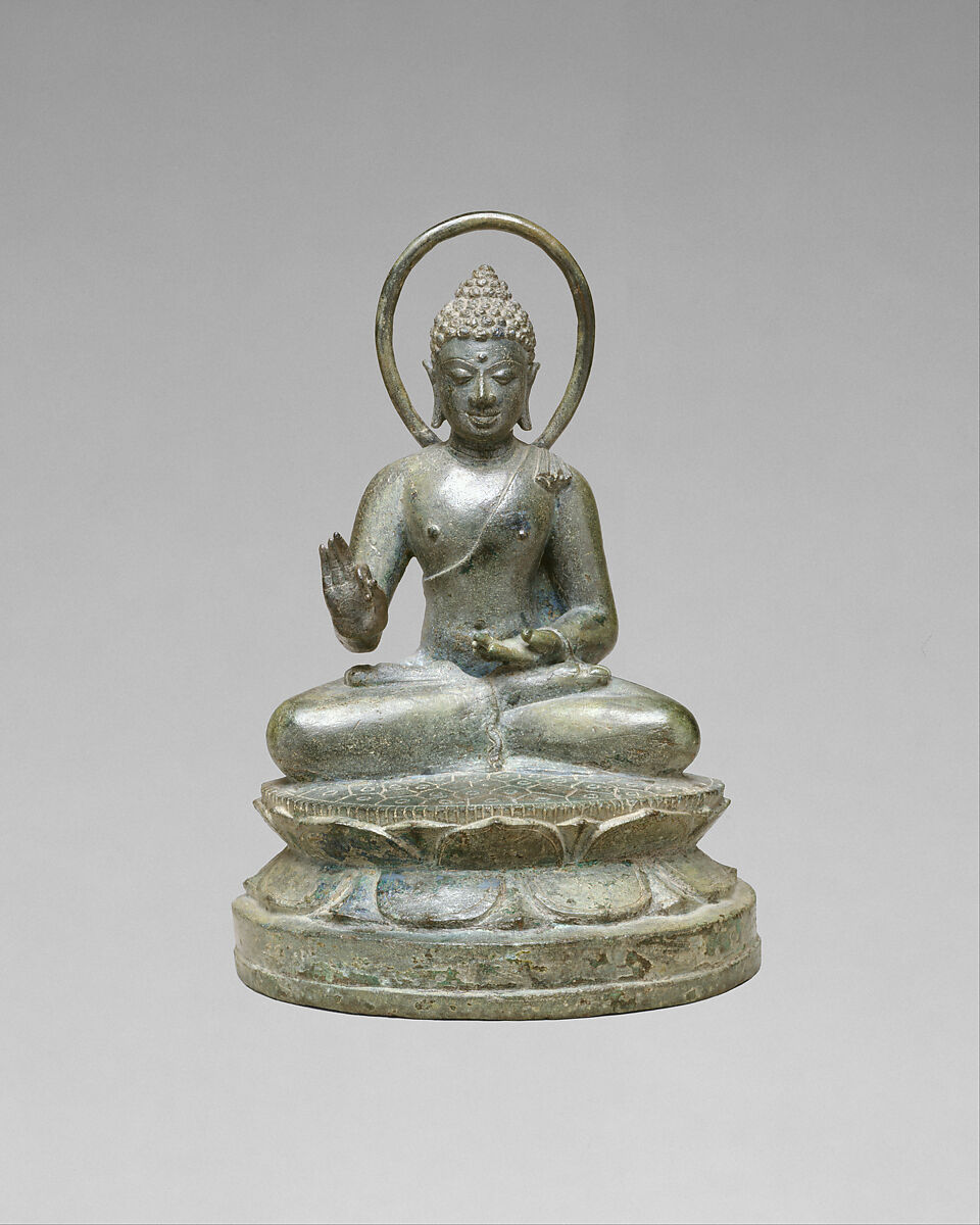 Seated Transcendent Buddha Vairochana, Bronze, Indonesia (Java) 
