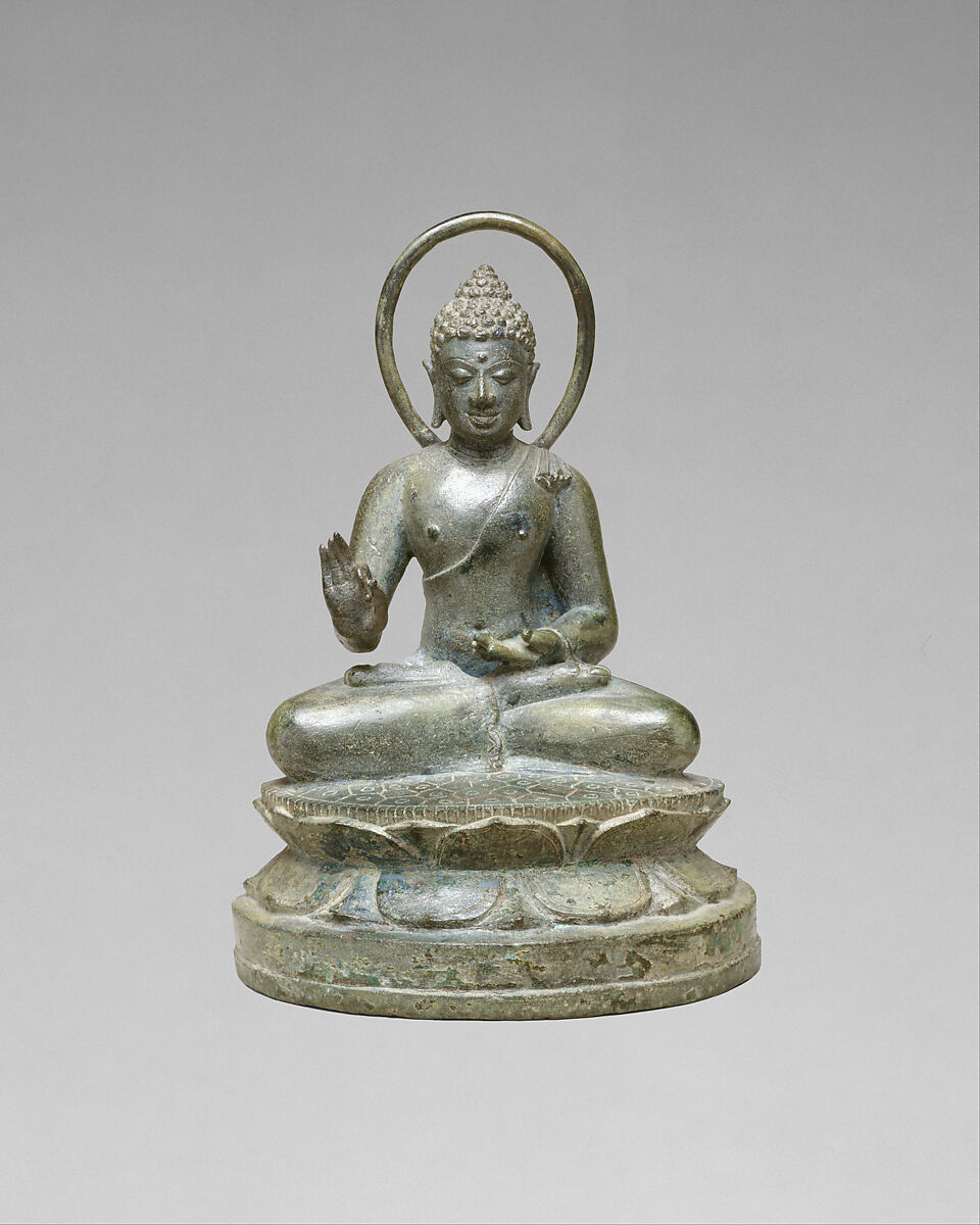 Seated Transcendent Buddha Vairochana, Bronze, Indonesia (Java)