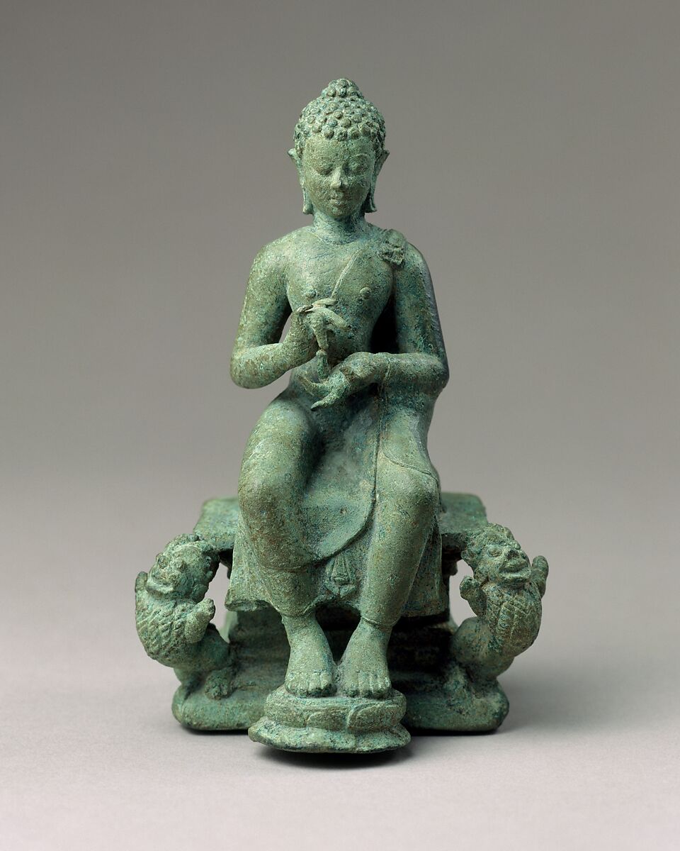 The Transcendent Buddha Vairochana (?) Seated in Western Fashion, Bronze, Indonesia (Java)