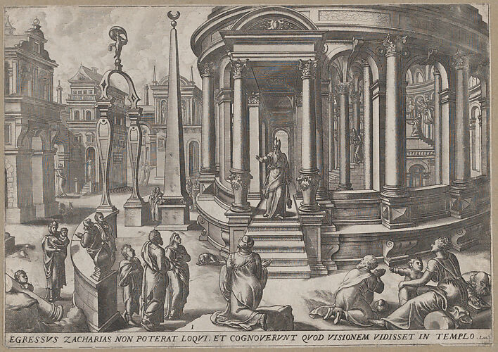 Zacharias Stepping out of the Temple, from 