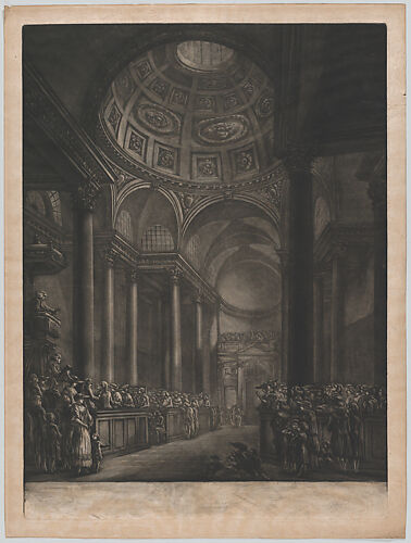 A View of the Inside of St. Stephens Walbrook, Done from the Drawing in his Majesty's Collection