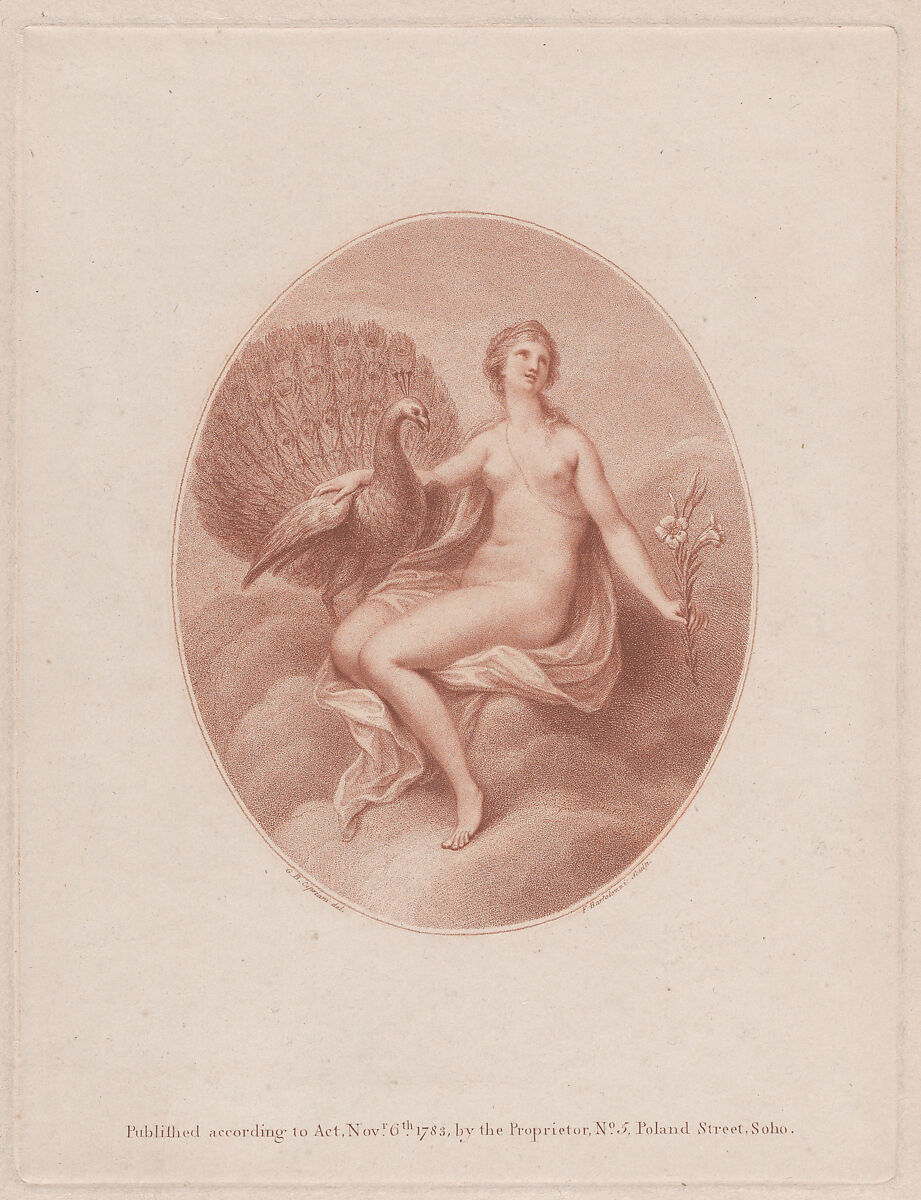 Beauty, Francesco Bartolozzi (Italian, Florence 1728–1815 Lisbon), Stipple engraving; printed in reddish brown ink; third state of three 