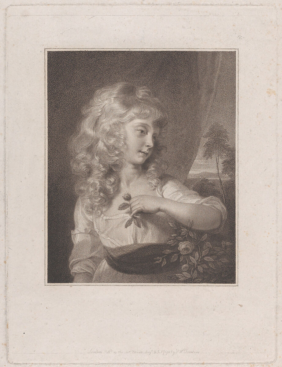 Princess Amelia, Francesco Bartolozzi (Italian, Florence 1728–1815 Lisbon), Stipple engraving and etching; first state of four 