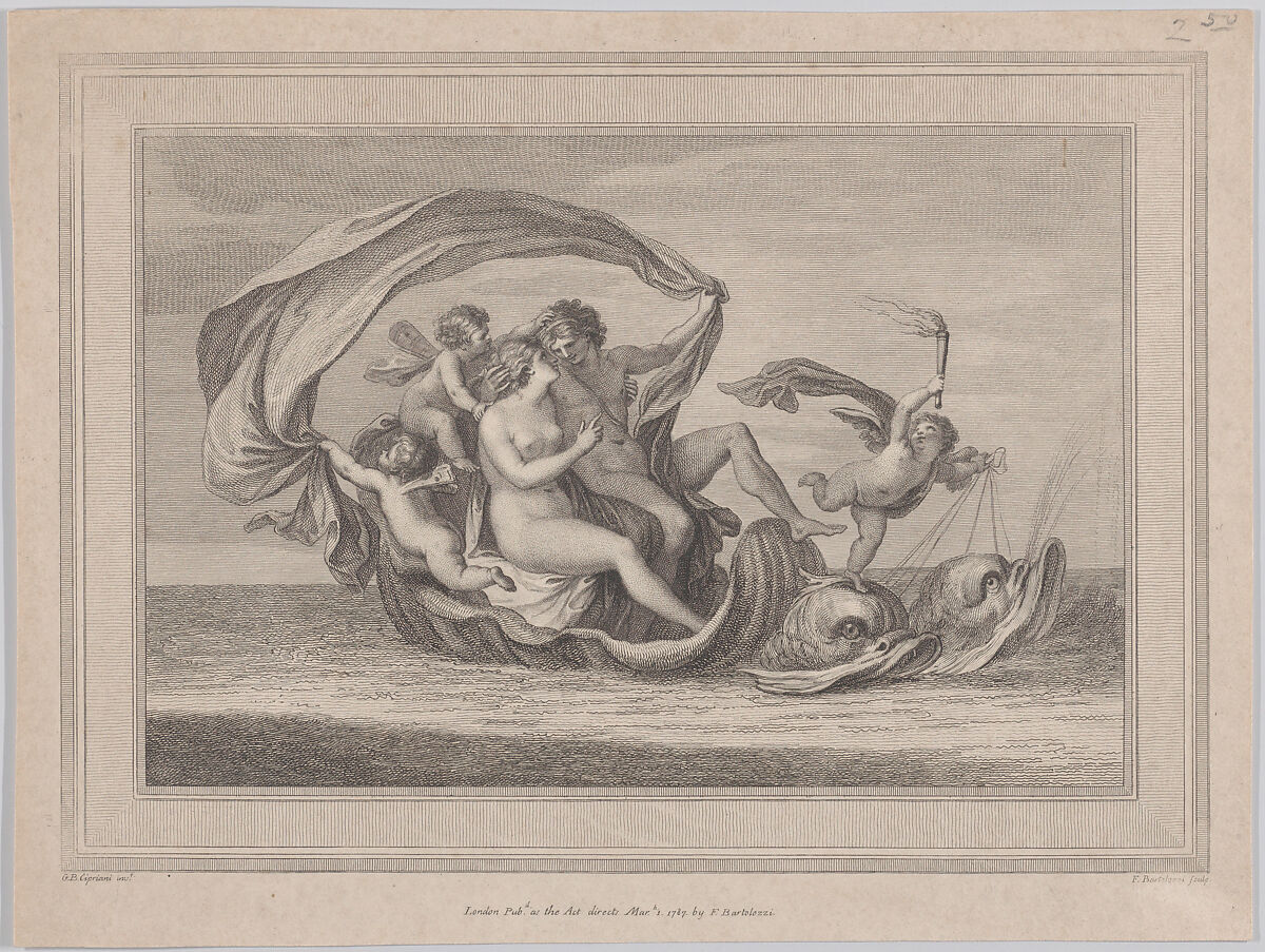 Acis and Galatea, Francesco Bartolozzi (Italian, Florence 1728–1815 Lisbon), Engraving and etching; third state of three 